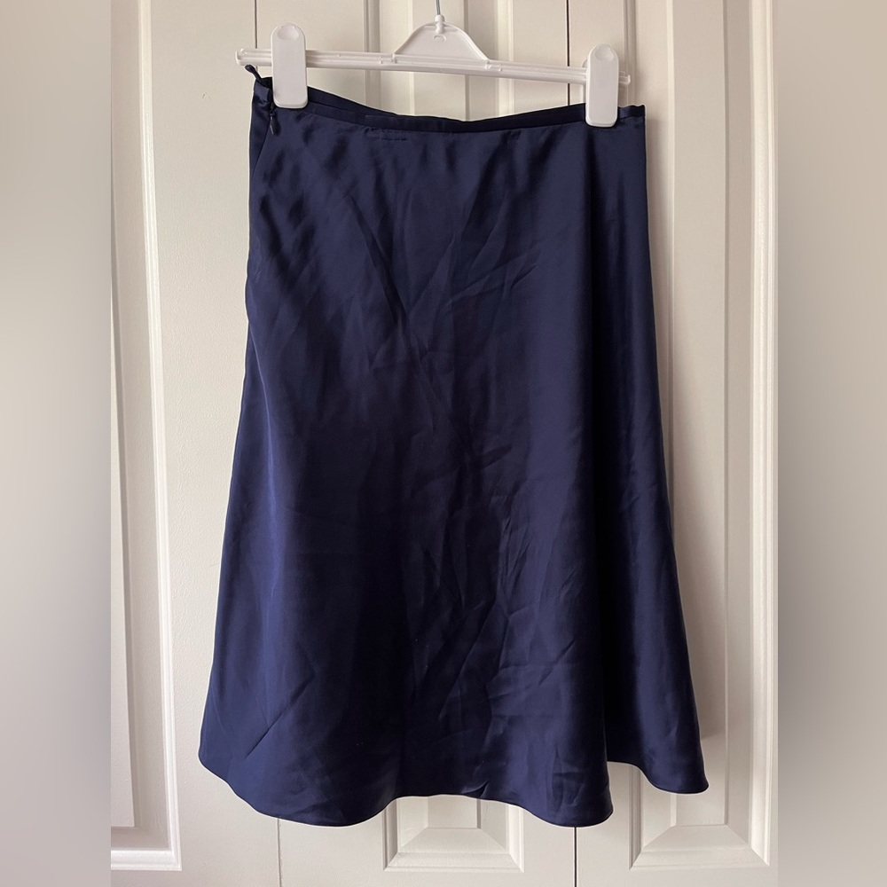 Ralph Lauren Silk Midi A-Line Skirt
